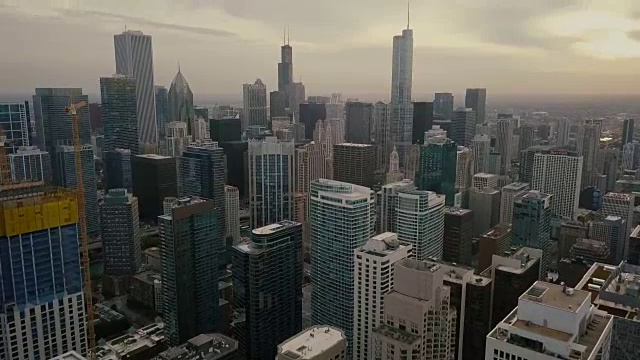 芝加哥天际-鸟瞰图视频下载