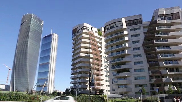 意大利米兰城市生活区视频下载