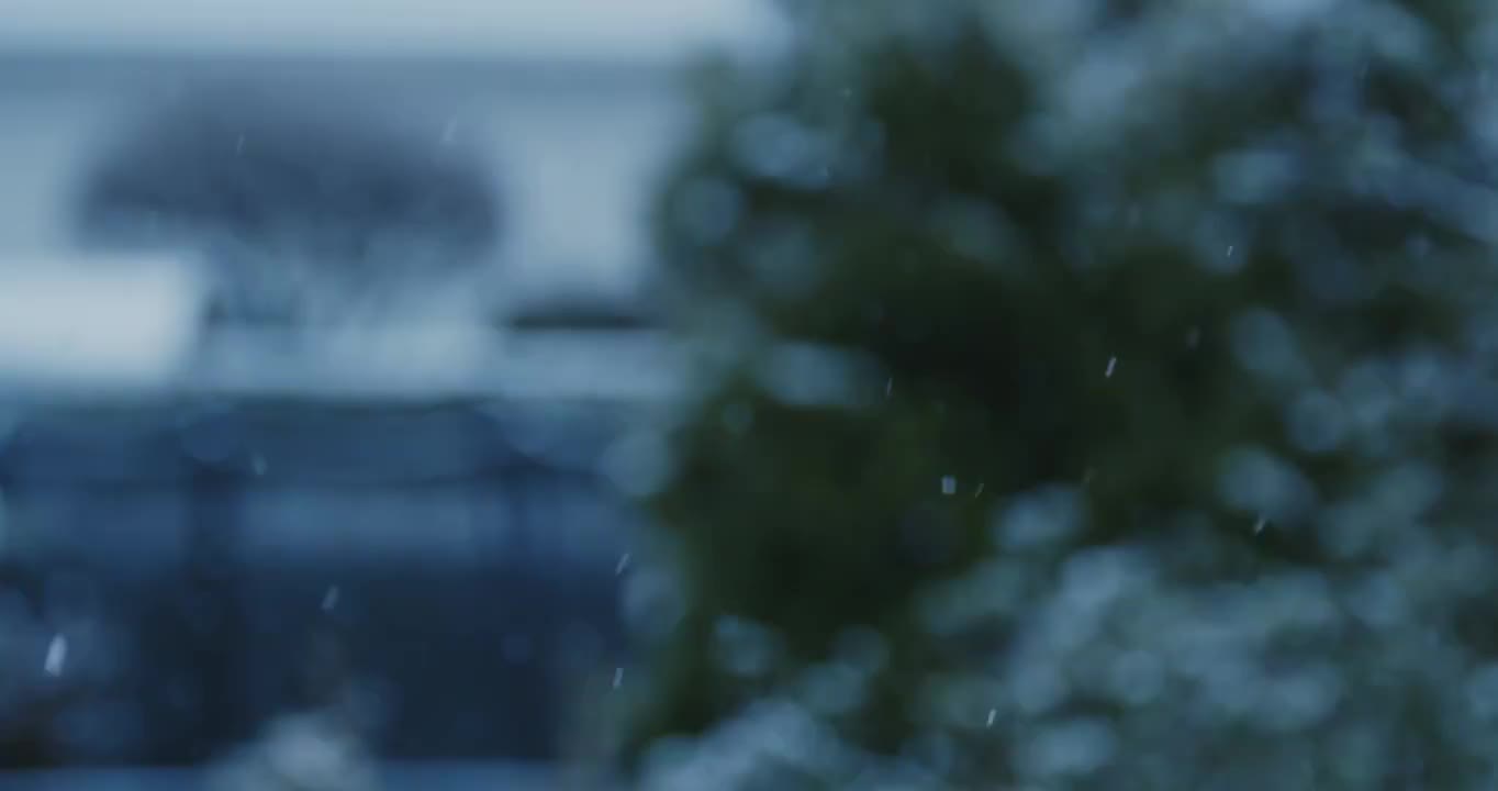 窗外飘落的雪花视频下载