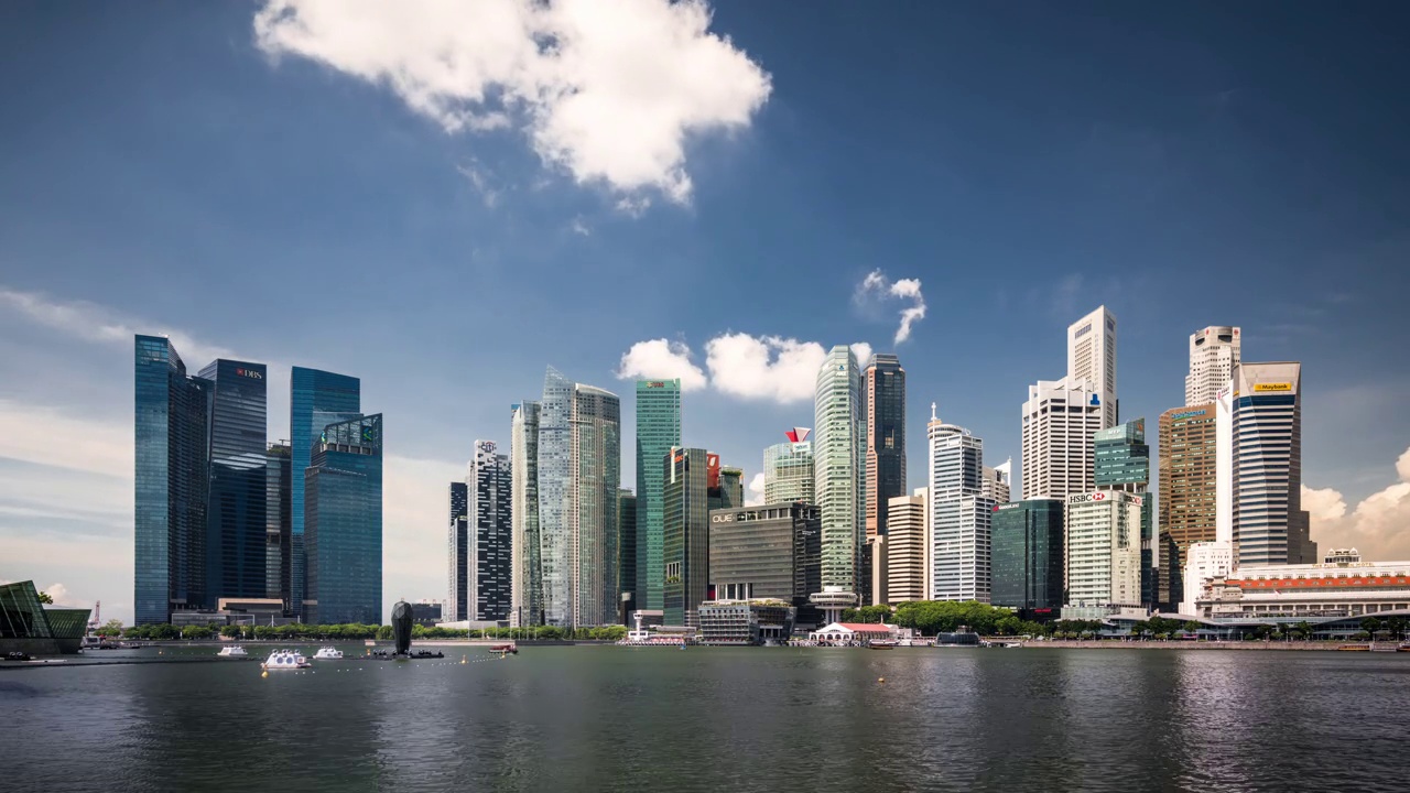 T/L WS新加坡未来主义摩天大楼/新加坡视频下载