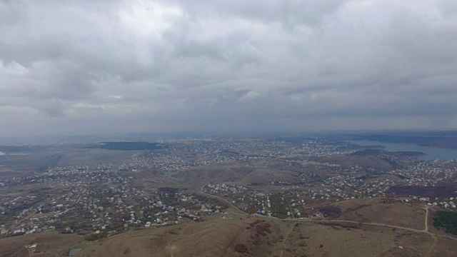 天线:城市上空暴雨云视频素材
