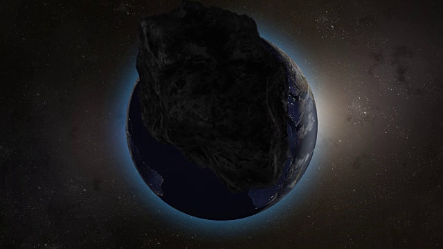 陨石,小行星,黑色背景,球体视频素材