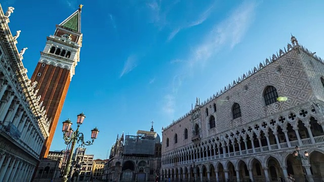 4k时间流逝:意大利威尼斯圣马可广场视频素材