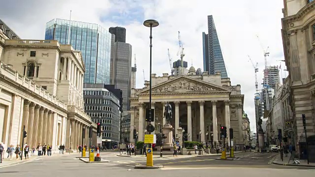 伦敦，英国金融中心的时光流逝视频素材