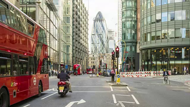 伦敦交通的时间流逝，视频素材