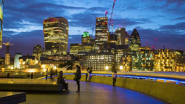 伦敦城在黄昏的时间流逝视频素材