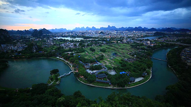 桂林川山公园，中国视频素材