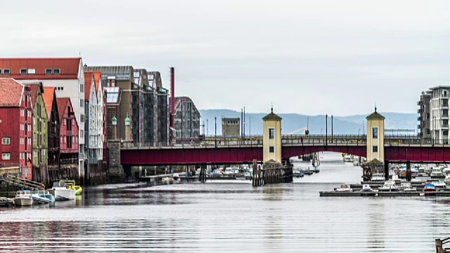 挪威特隆赫姆的尼德尔瓦河视频下载