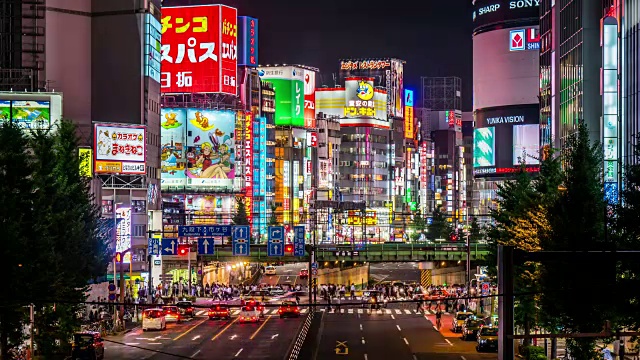 日本东京新宿交通繁忙视频素材