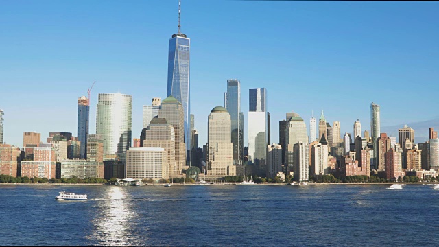 纽约曼哈顿下城日落时的4K视频视频素材