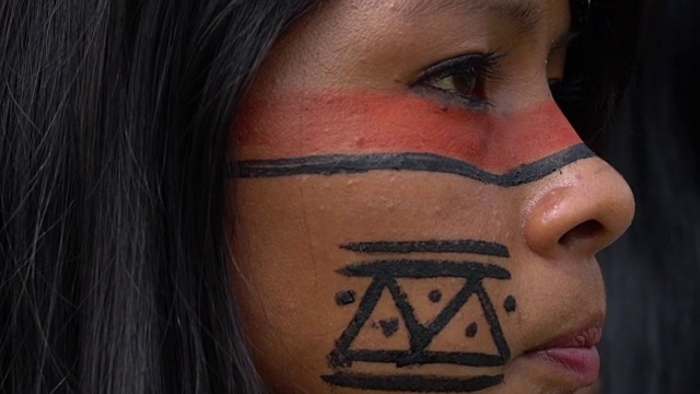巴西的土著妇女视频素材