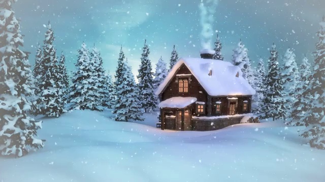 圣诞-冬季景观|可循环视频素材