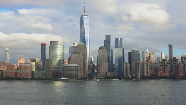 纽约曼哈顿下城日落时的4K视频视频素材