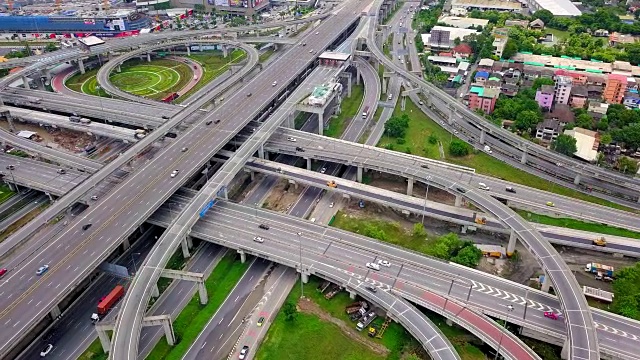 泰国高速公路鸟瞰图视频素材