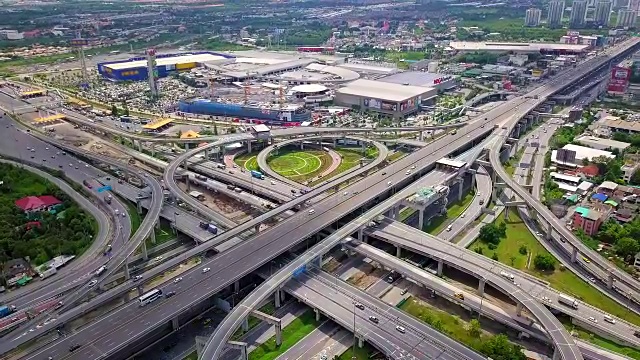 泰国高速公路鸟瞰图视频素材