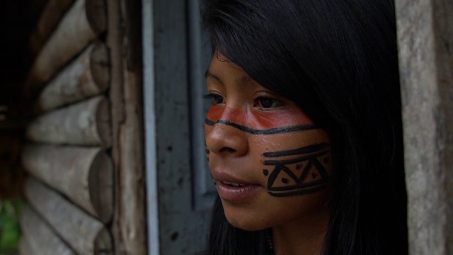 巴西的土著妇女视频素材