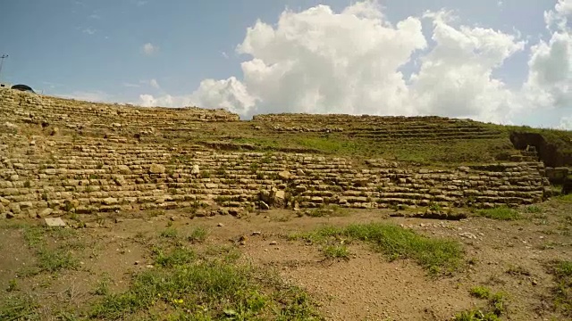考古发掘废墟古代竞技场马格索斯Antik Tiyatro视频下载