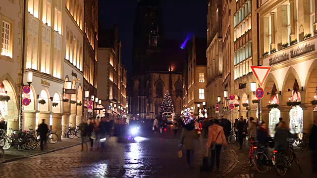 圣诞在Münster，时光流逝视频素材