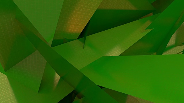 背景绿色三角形与纹理的网格视频素材