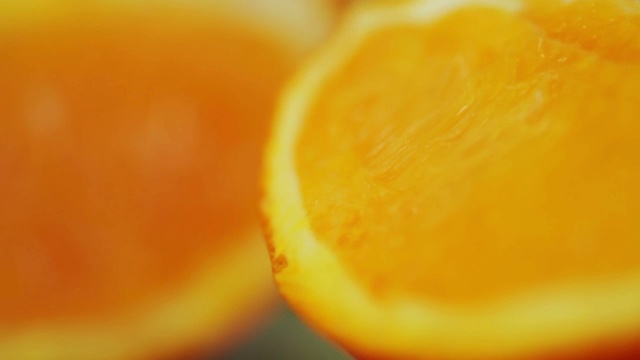 橙色特写，美丽的软焦点微距拍摄视频素材
