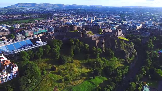 爱丁堡鸟瞰图，苏格兰视频素材