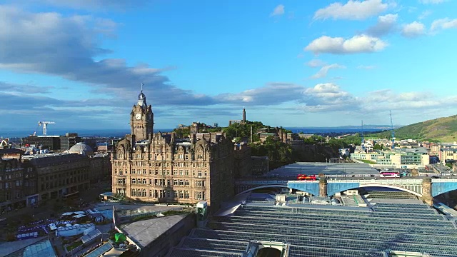 爱丁堡鸟瞰图，苏格兰视频素材
