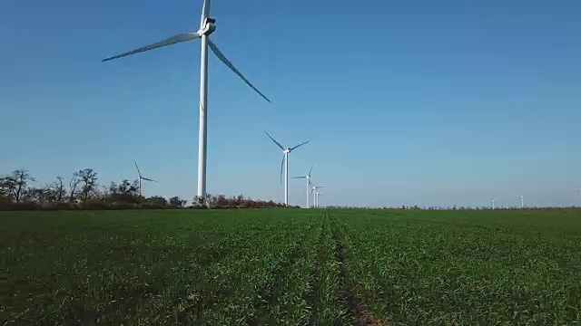 航拍风车视频素材