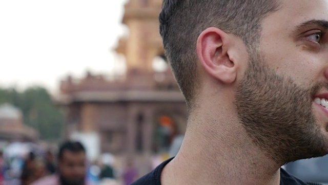 印度焦特布尔快乐年轻人的肖像视频素材