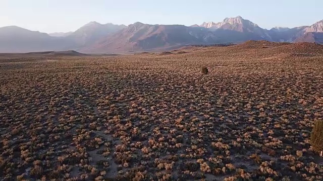 加利福尼亚冰川谷广阔平原上的柔光视频素材