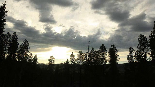壮观多彩的科罗拉多山日落时间流逝视频素材