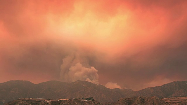 2016年洛杉矶大火的时间间隔视频素材