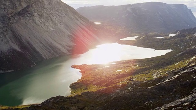 格陵兰岛北极冰川和冰山的航拍视频素材