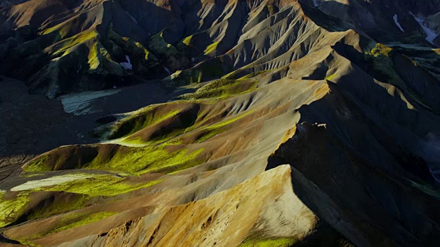 冰岛冰川地热景观的航拍视频素材