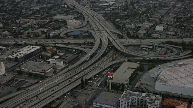 空中飞行，在洛杉矶，加州上午视频素材