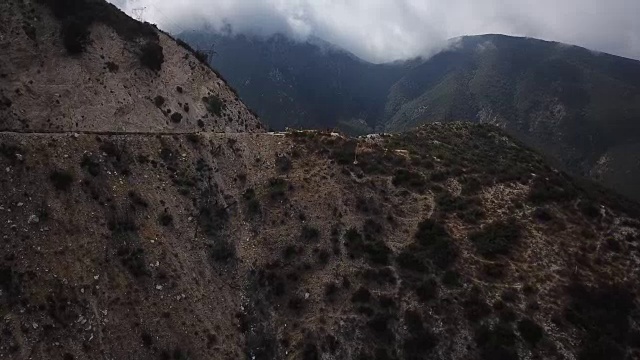 飞越加利福尼亚山区地形视频素材