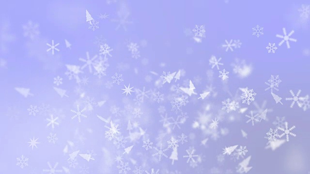 雪花落在粉红色的背景，圣诞节的背景视频素材