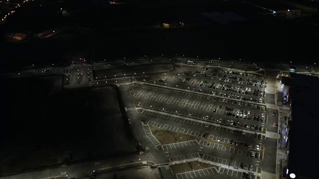 空中夜间交通购物中心旧金山郊区视频素材