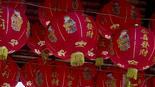中国大红灯笼视频素材
