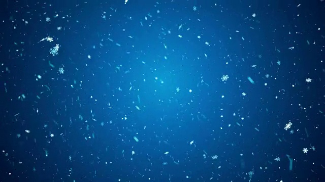 4K无缝循环雪在蓝色背景视频素材
