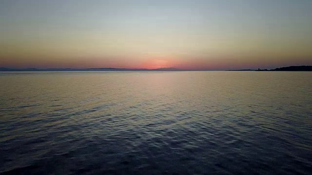 爱琴海上希腊美丽的日落视频素材