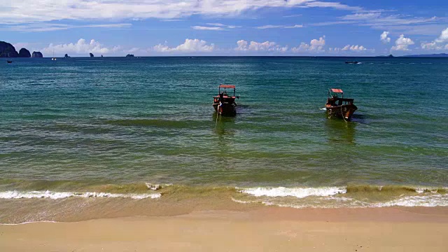 泰国安达曼海滩游船观光视频素材