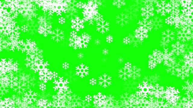 雪花动画来，直到全屏幕上的绿色屏幕来与黑色和白色的阿尔法电影视频下载