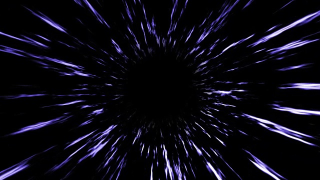 蓝星轨迹中翘曲或超空间运动的抽象。视频下载