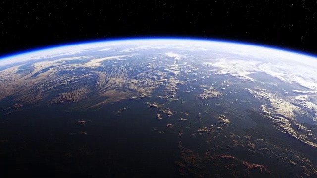 4 k。从太空看地球的惊人景象。无缝循环。视频素材