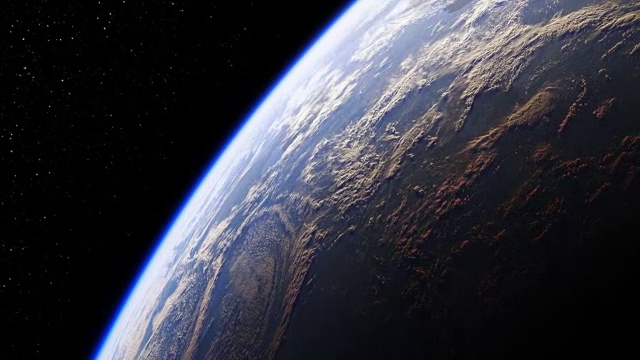 从太空看地球的惊人景象。无缝循环。超高清，4K。3840 x2160。视频素材
