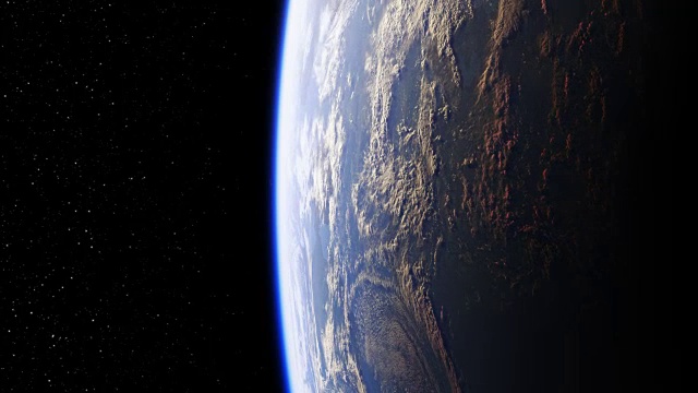 从太空看地球的惊人景象。无缝循环。4 k。视频素材