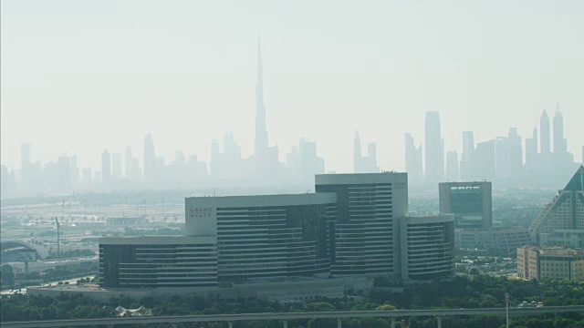 空中迪拜塔哈利法大酒店地铁视频下载