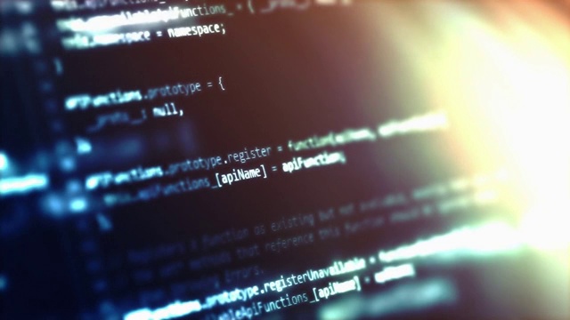 软件开发人员编程代码在计算机上视频素材