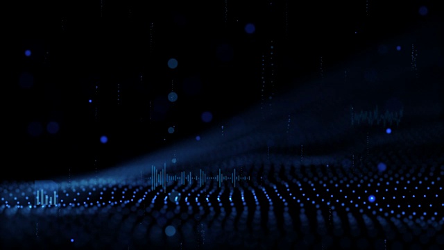 数字网络空间的未来主义背景，蓝色视频素材