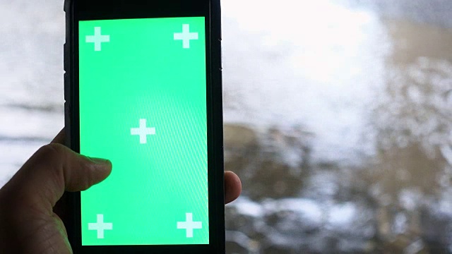 绿色屏幕手持智能手机视频素材
